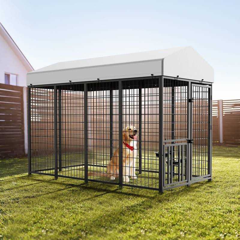 Large Metal Dog Kennel Outdoor Pet Enclosure A8972